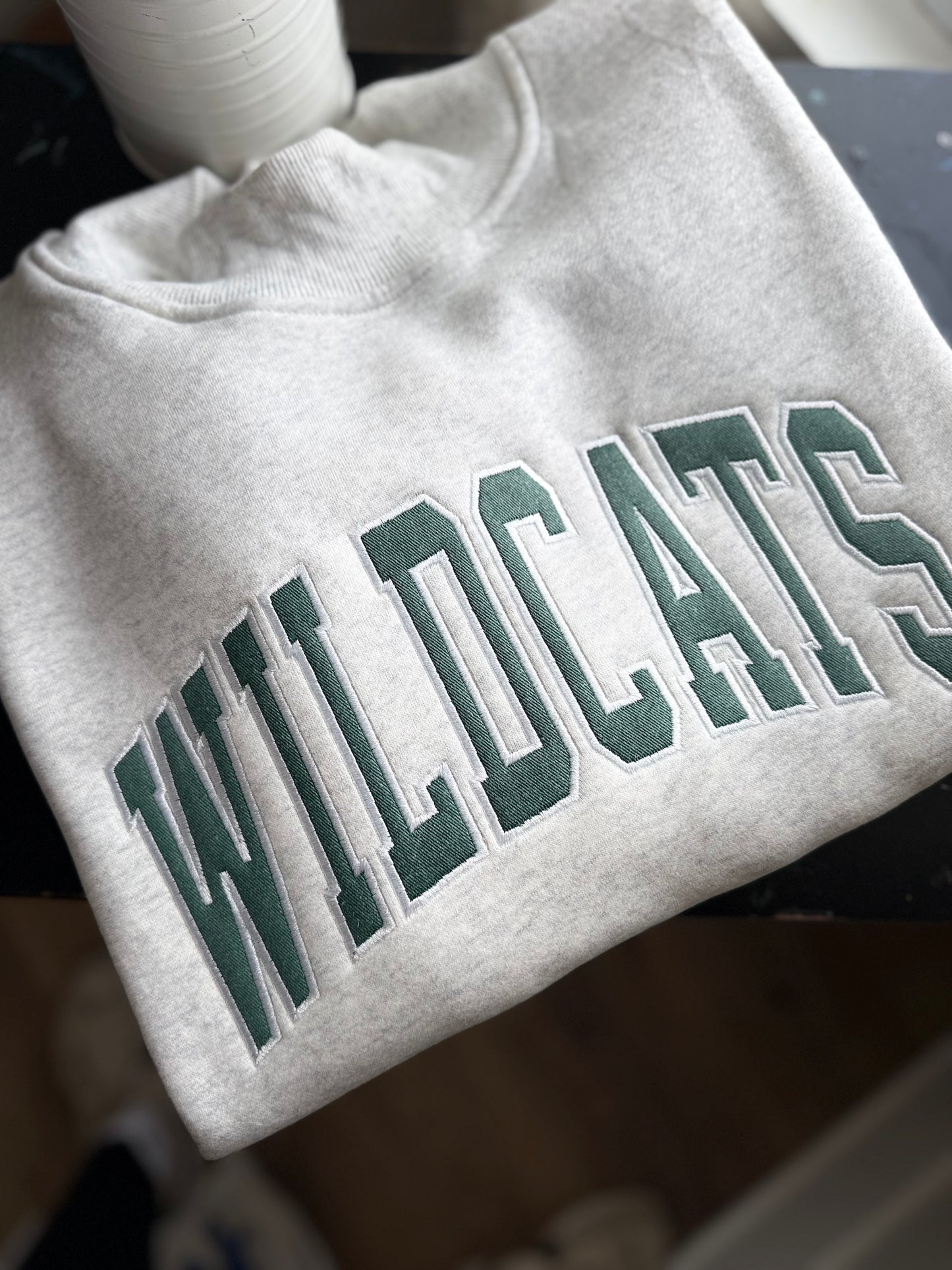 Applique Mock Neck Sweatshirts