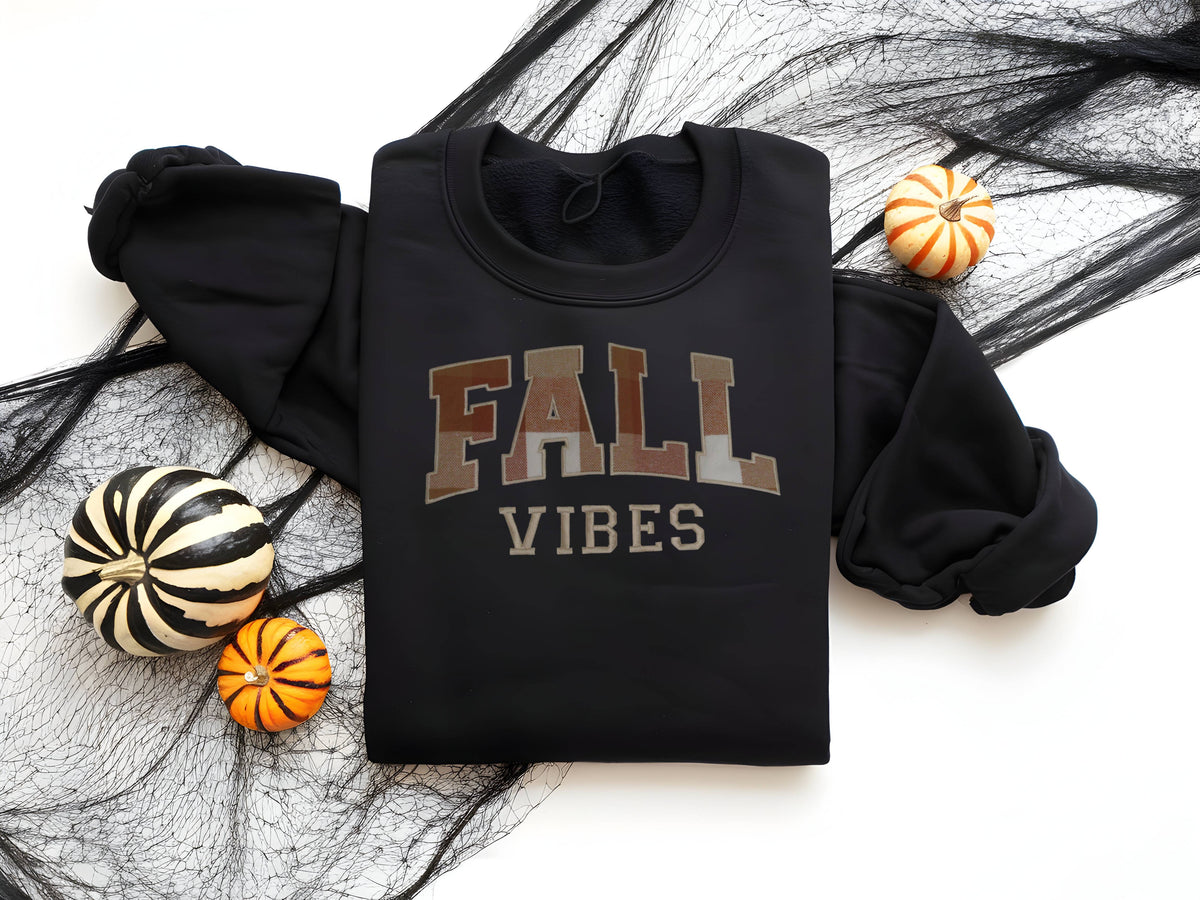 Fall Vibes Crewneck Embroidered Sweatshirt
