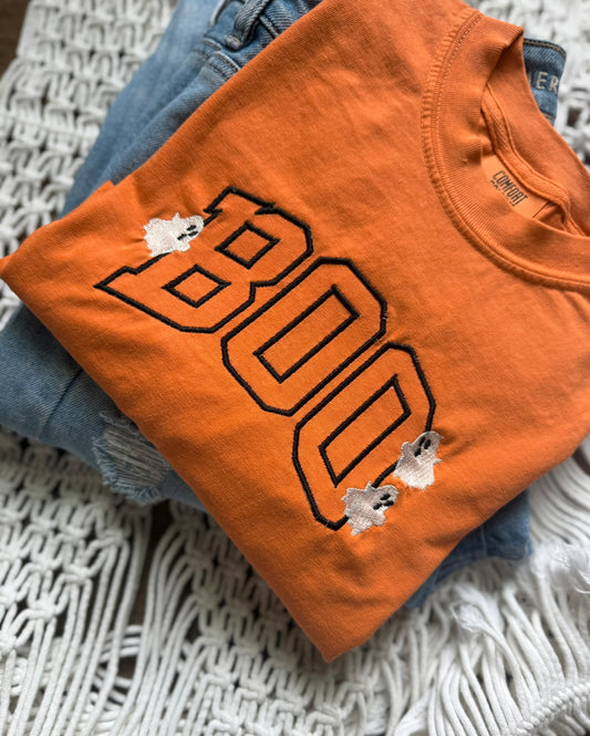 Boo Embroidered T-Shirt