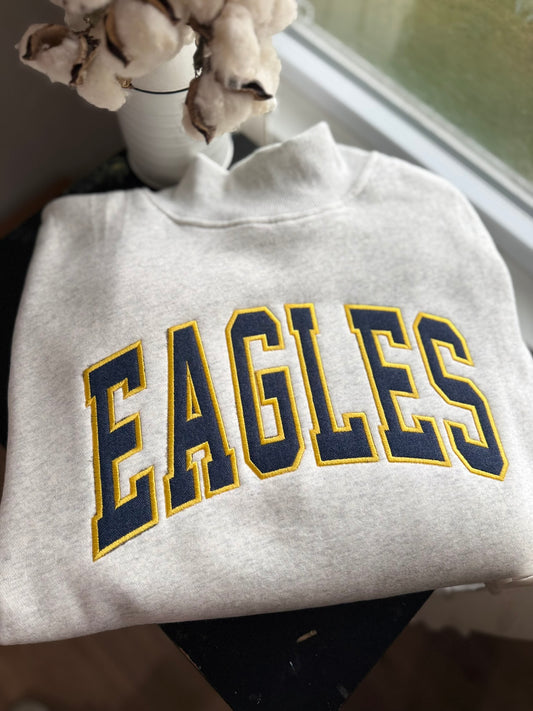 Applique Mock Neck Sweatshirts