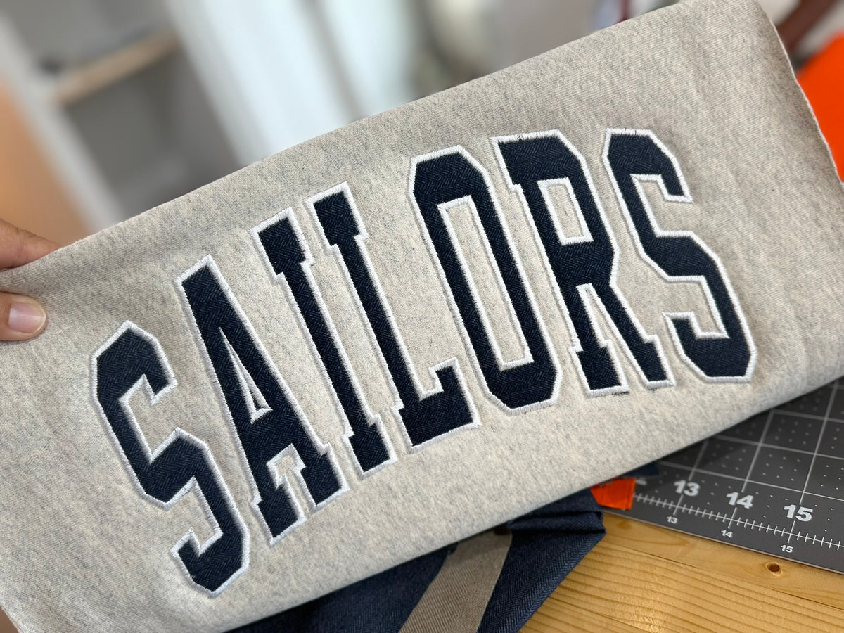 Applique Mock Neck Sweatshirts